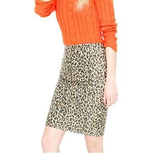 J Crew leopard Skirt